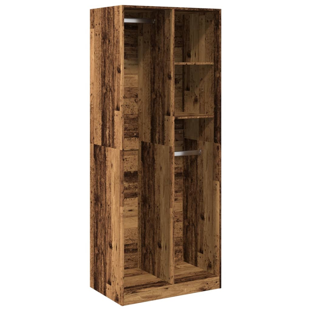 Wardrobe Old Wood 80x50x200 cm Engineered Wood