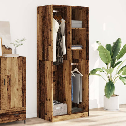 Wardrobe Old Wood 80x50x200 cm Engineered Wood