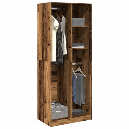 Wardrobe Old Wood 80x50x200 cm Engineered Wood