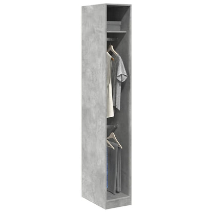 Wardrobe Concrete Grey 30x50x200 cm Engineered Wood