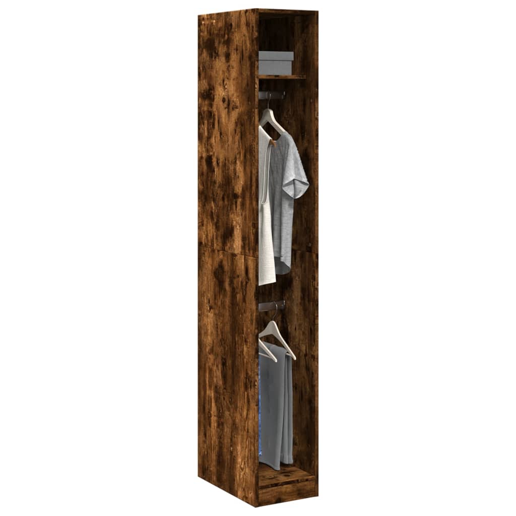 Wardrobe Smoked Oak 30x50x200 cm Engineered Wood