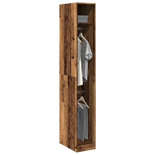 Wardrobe Old Wood 30x50x200 cm Engineered Wood