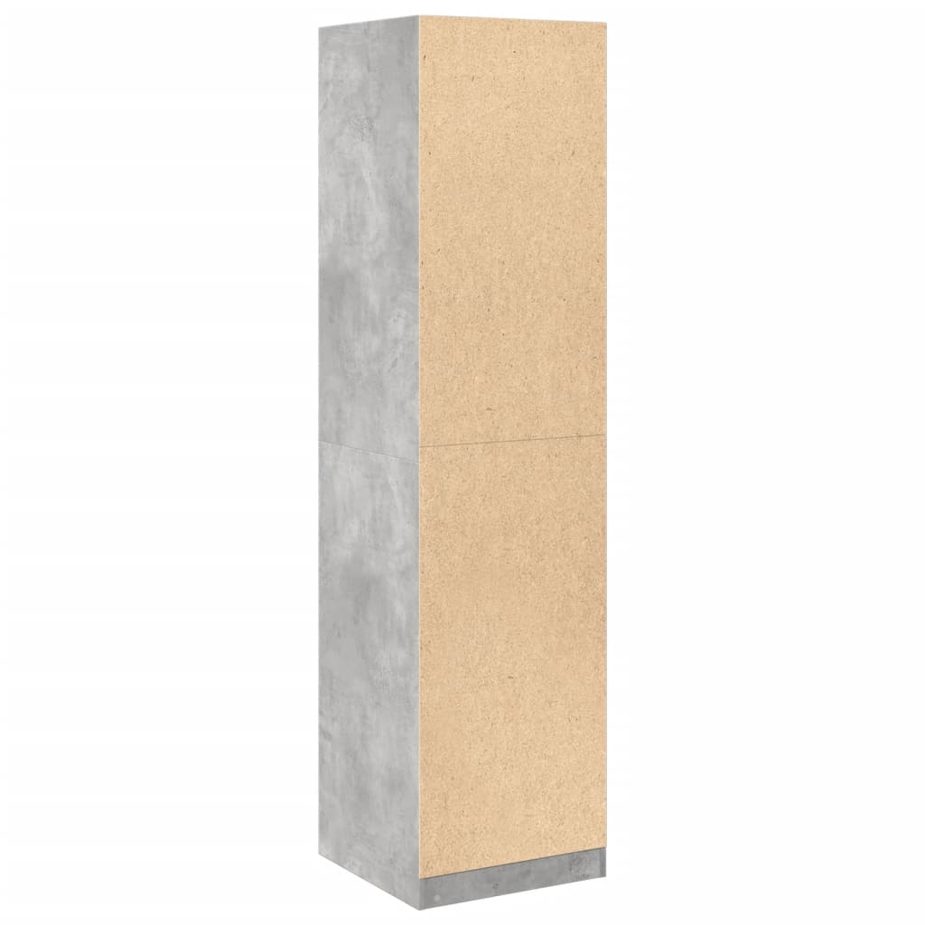 Wardrobe Concrete Grey 50x50x200 cm Engineered Wood