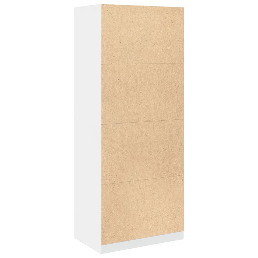 Wardrobe White 80x50x200 cm Engineered Wood