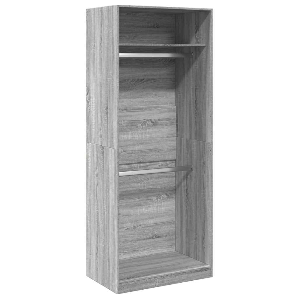 Wardrobe Grey Sonoma 80x50x200 cm Engineered Wood