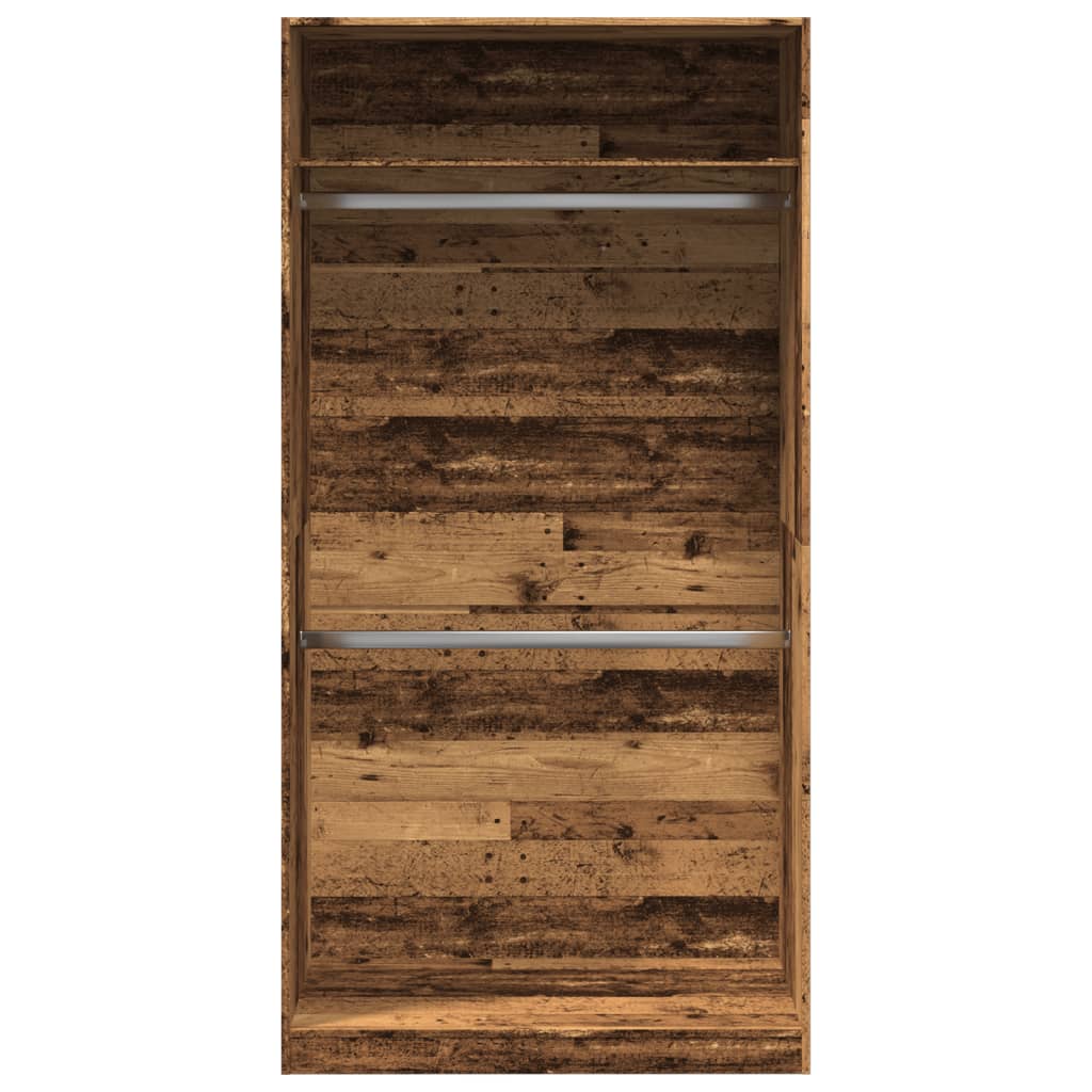 Wardrobe Old Wood 100x50x200 cm Engineered Wood