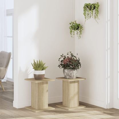 Plant Stands 2 pcs Sonoma Oak 30x30x40 cm Engineered Wood