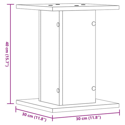 Plant Stands 2 pcs Concrete Grey 30x30x40 cm Engineered Wood