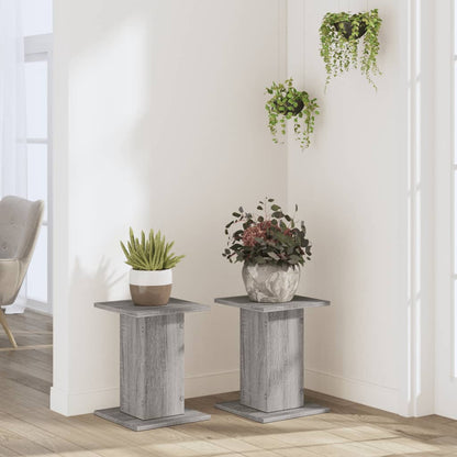 Plant Stands 2 pcs Grey Sonoma 30x30x40 cm Engineered Wood