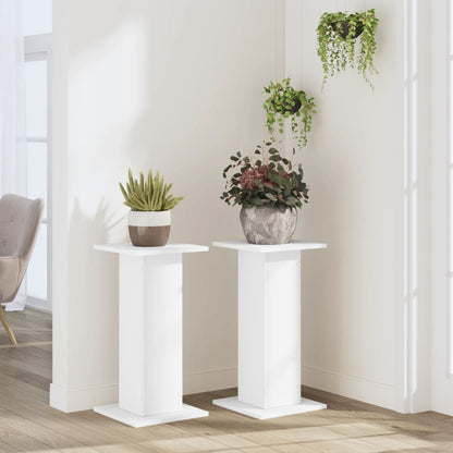 Plant Stands 2 pcs White 30x30x60 cm Engineered Wood