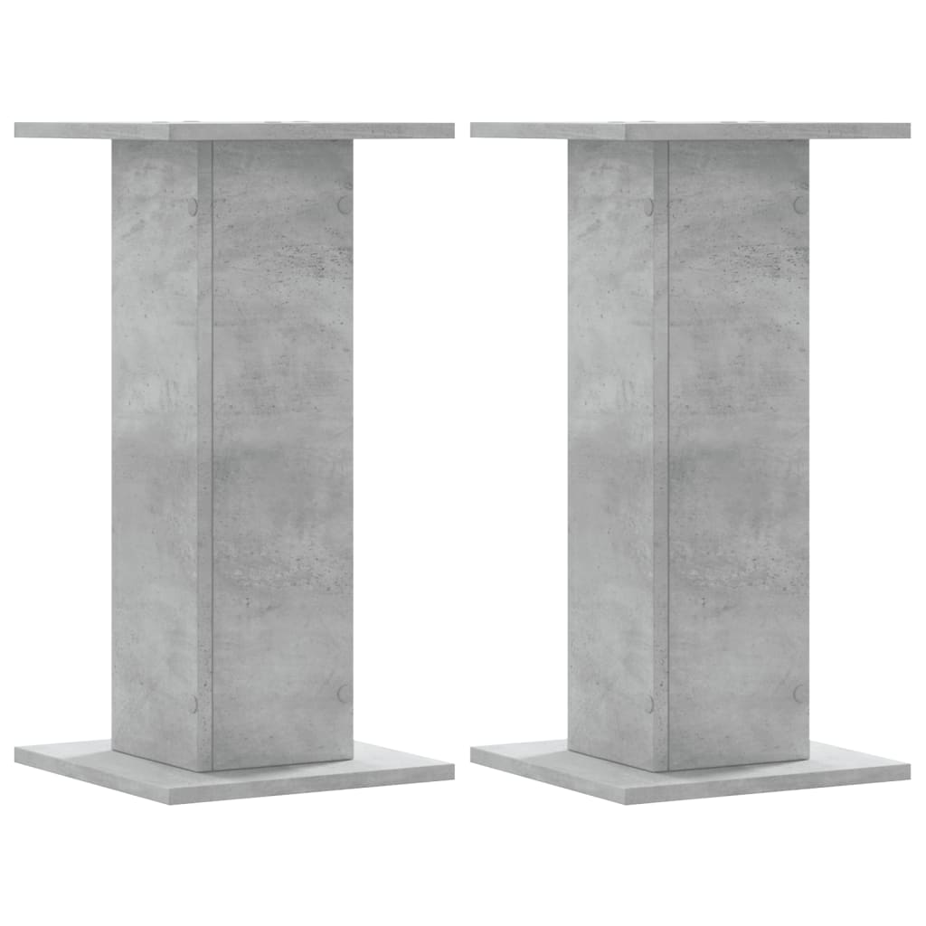 Plant Stands 2 pcs Concrete Grey 30x30x60 cm Engineered Wood