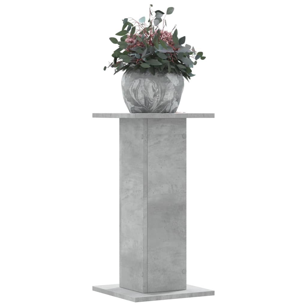 Plant Stands 2 pcs Concrete Grey 30x30x60 cm Engineered Wood