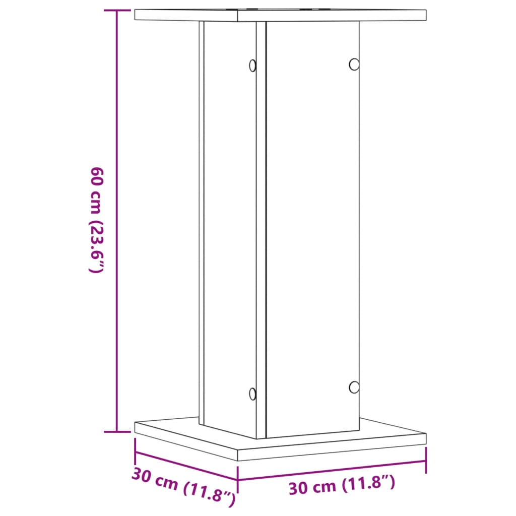 Plant Stands 2 pcs Grey Sonoma 30x30x60 cm Engineered Wood