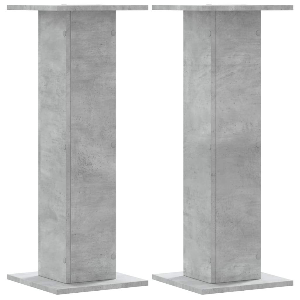 Plant Stands 2 pcs Concrete Grey 30x30x80 cm Engineered Wood