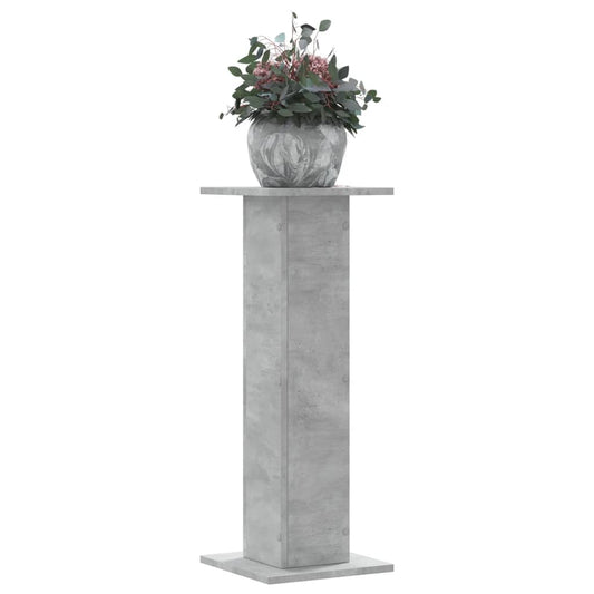 Plant Stands 2 pcs Concrete Grey 30x30x80 cm Engineered Wood