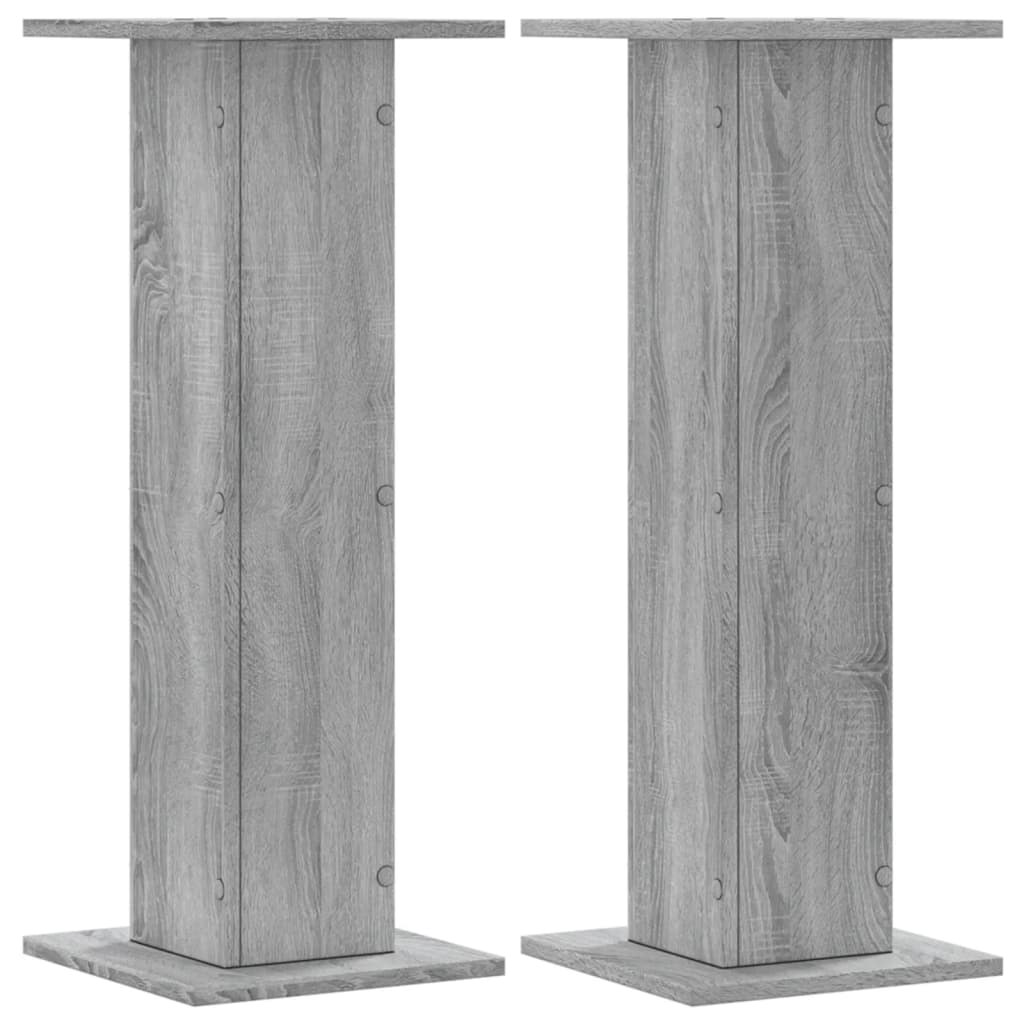 Plant Stands 2 pcs Grey Sonoma 30x30x80 cm Engineered Wood