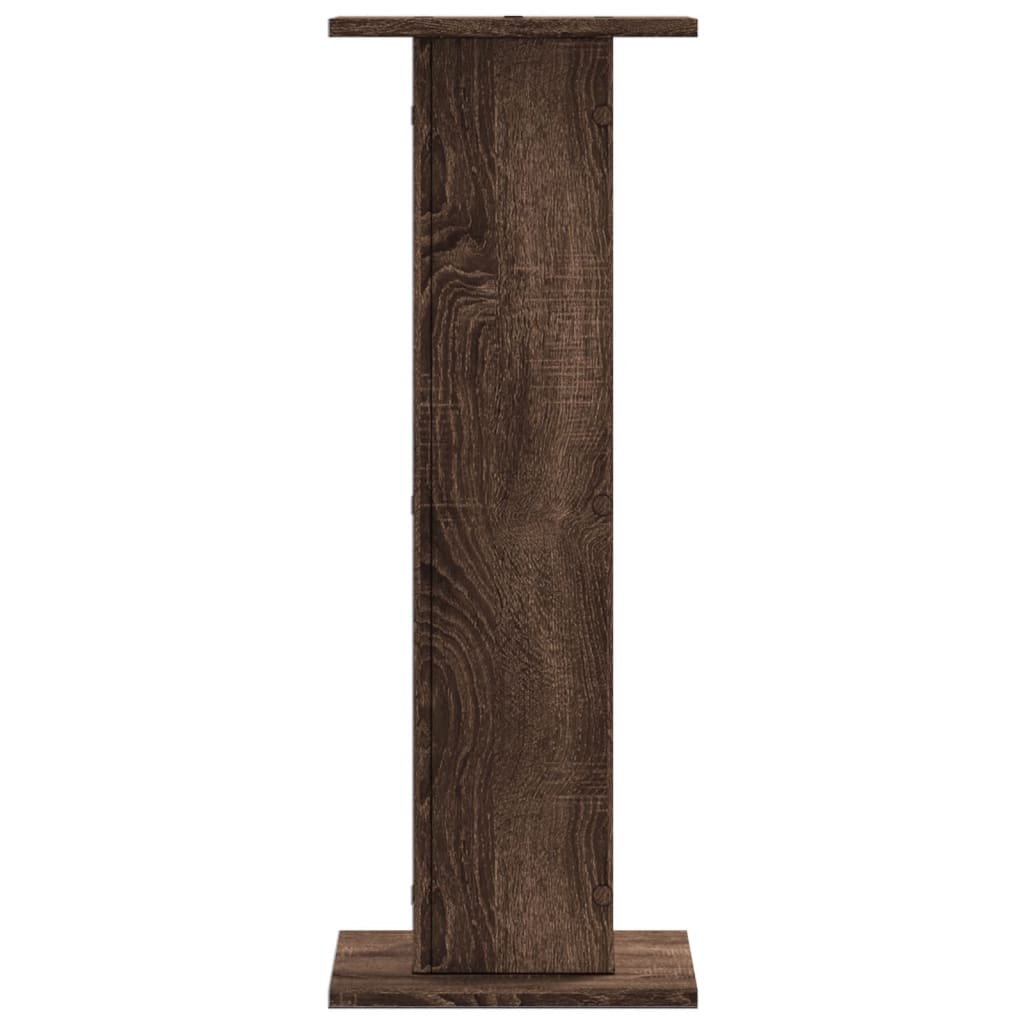 Plant Stands 2 pcs Brown Oak 30x30x80 cm Engineered Wood