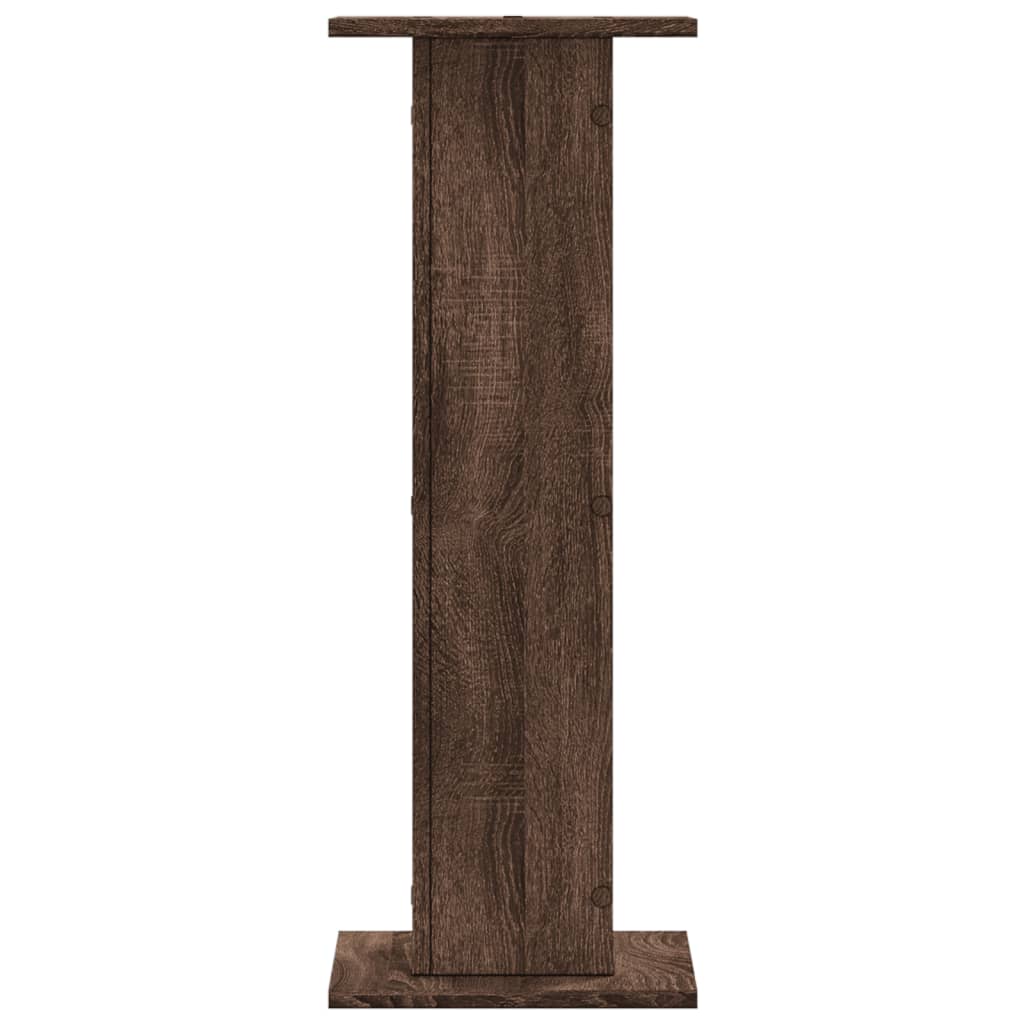 Plant Stands 2 pcs Brown Oak 30x30x80 cm Engineered Wood