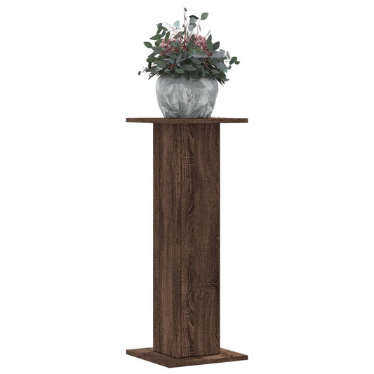 Plant Stands 2 pcs Brown Oak 30x30x80 cm Engineered Wood