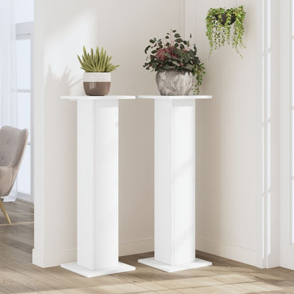 Plant Stands 2 pcs White 30x30x95 cm Engineered Wood