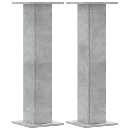 Plant Stands 2 pcs Concrete Grey 30x30x95 cm Engineered Wood