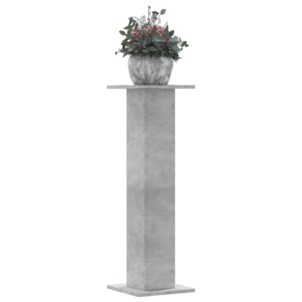 Plant Stands 2 pcs Concrete Grey 30x30x95 cm Engineered Wood