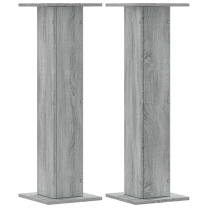 Plant Stands 2 pcs Grey Sonoma 30x30x95 cm Engineered Wood