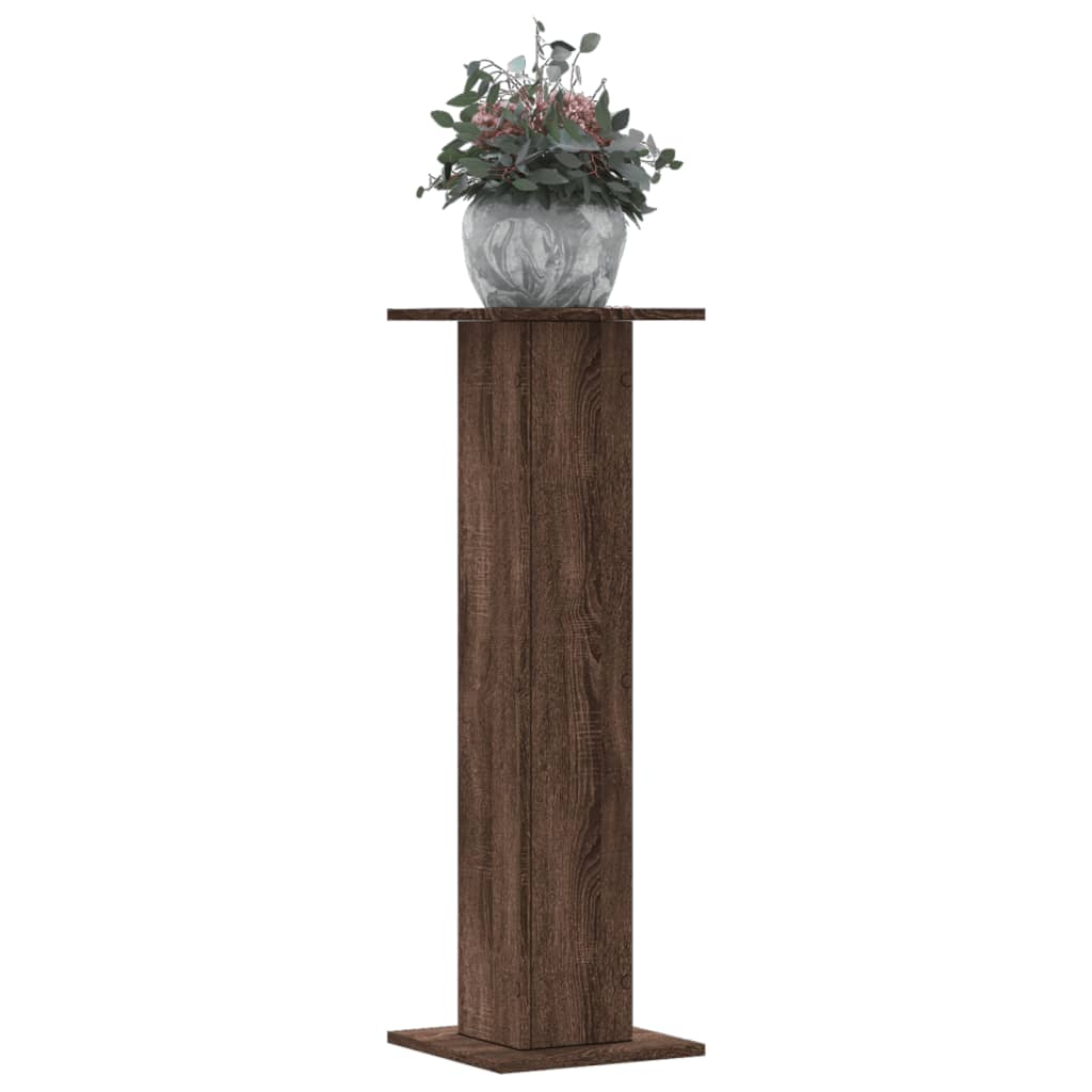 Plant Stands 2 pcs Brown Oak 30x30x95 cm Engineered Wood