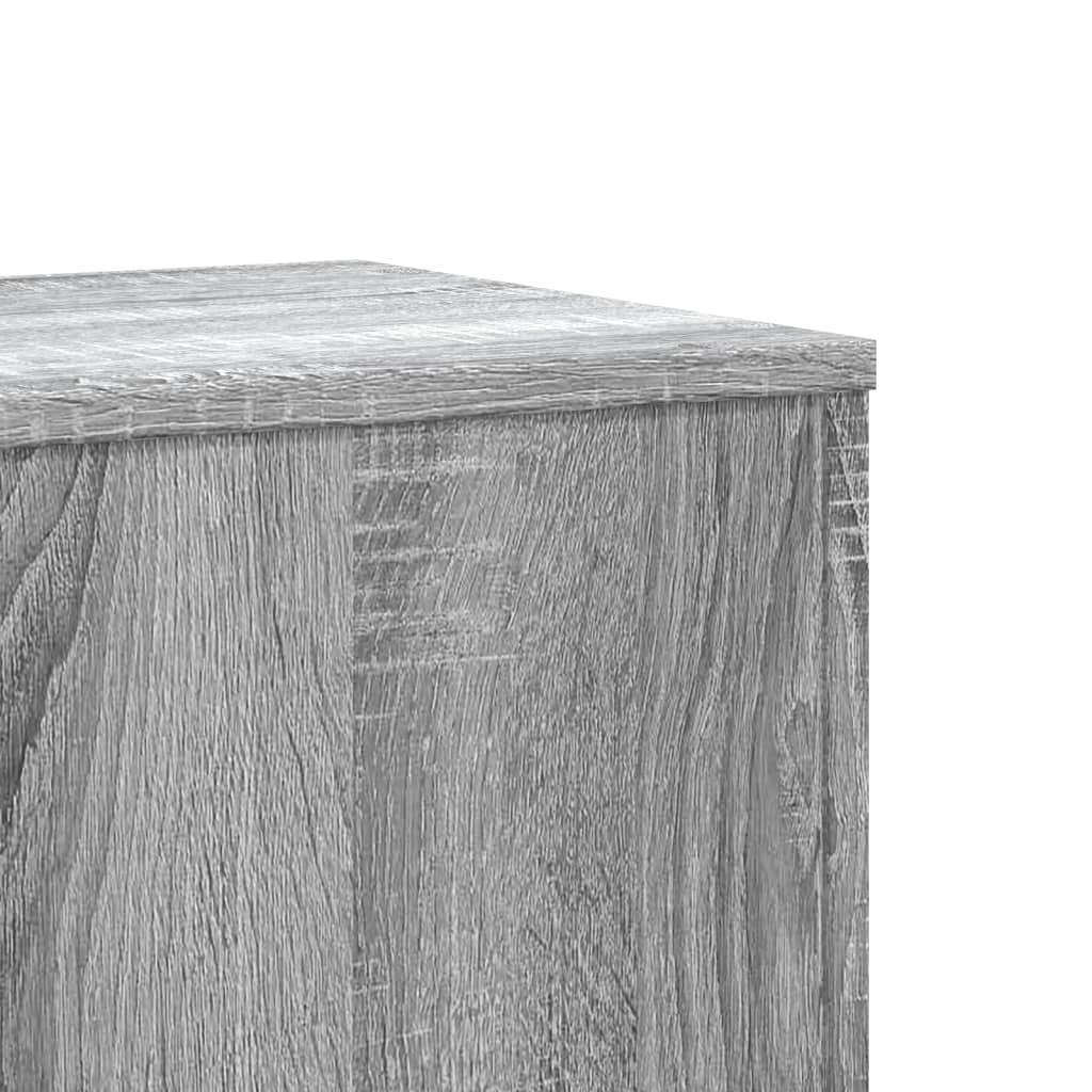 Plant Stands 2 pcs Grey Sonoma 33x33x100 cm Engineered Wood