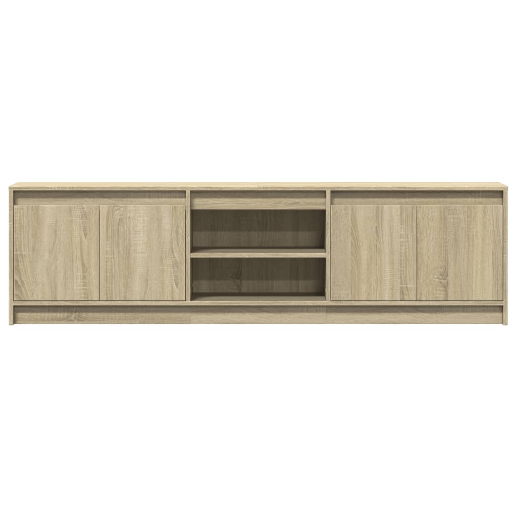 TV Cabinet with LED Sonoma Oak 180x34x50 cm Engineered Wood