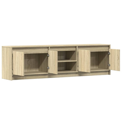 TV Cabinet with LED Sonoma Oak 180x34x50 cm Engineered Wood