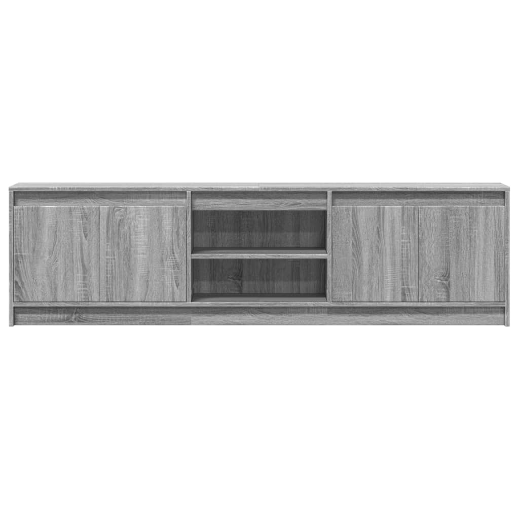 TV Cabinet with LED Grey Sonoma 180x34x50 cm Engineered Wood