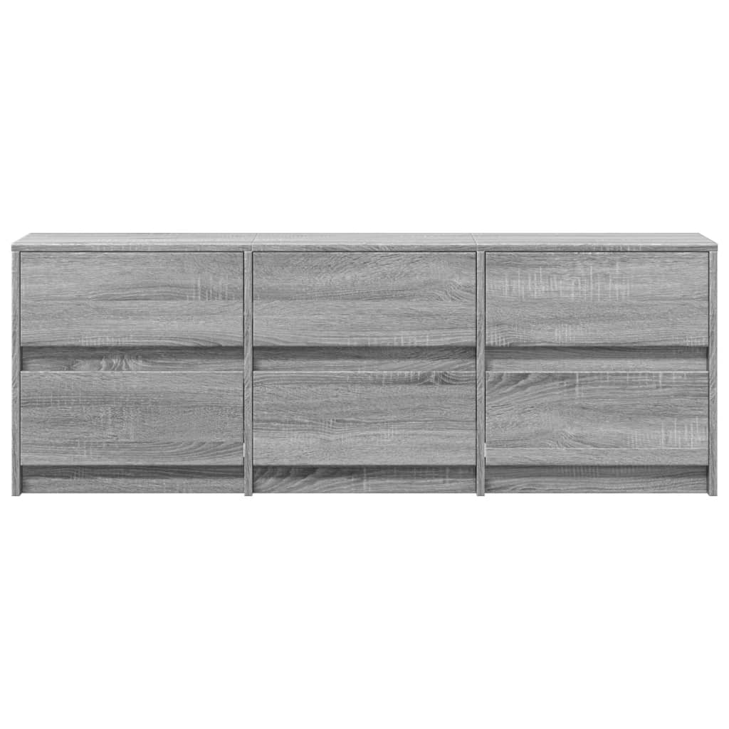 TV Cabinet with LED Grey Sonoma 140x34x50 cm Engineered Wood