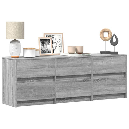 TV Cabinet with LED Grey Sonoma 140x34x50 cm Engineered Wood