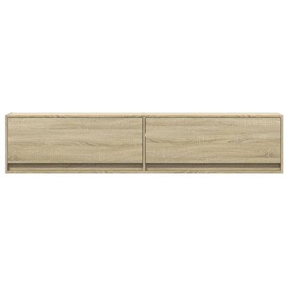 TV Wall Cabinet with LED Sonoma Oak 180x31x38 cm