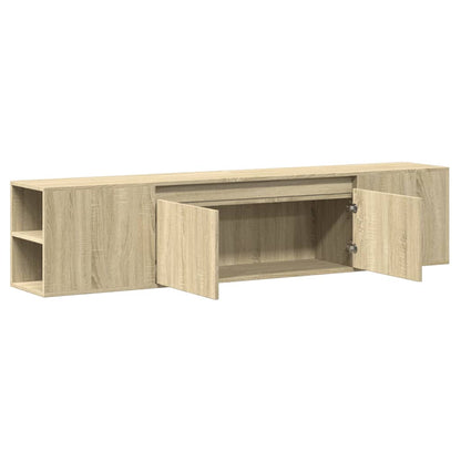 TV Wall Cabinet with LED Sonoma Oak 180x31x39.5 cm