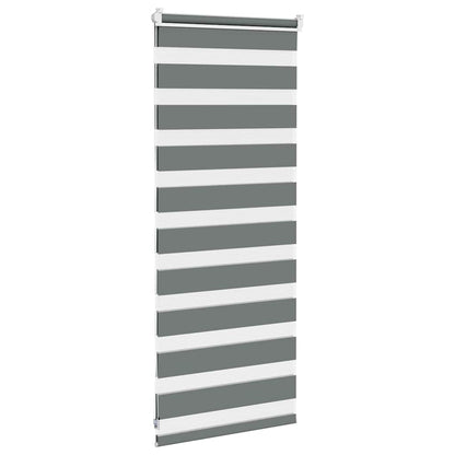 Zebra Blind Dark Grey 55x100 cm Fabric Width 50.9 cm Polyester