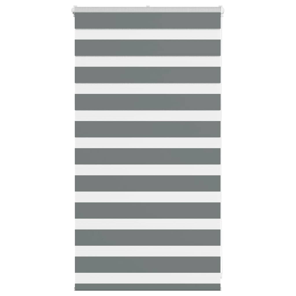 Zebra Blind Dark Grey 75x100 cm Fabric Width 70.9 cm Polyester