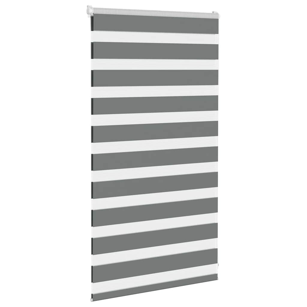 Zebra Blind Dark Grey 75x100 cm Fabric Width 70.9 cm Polyester