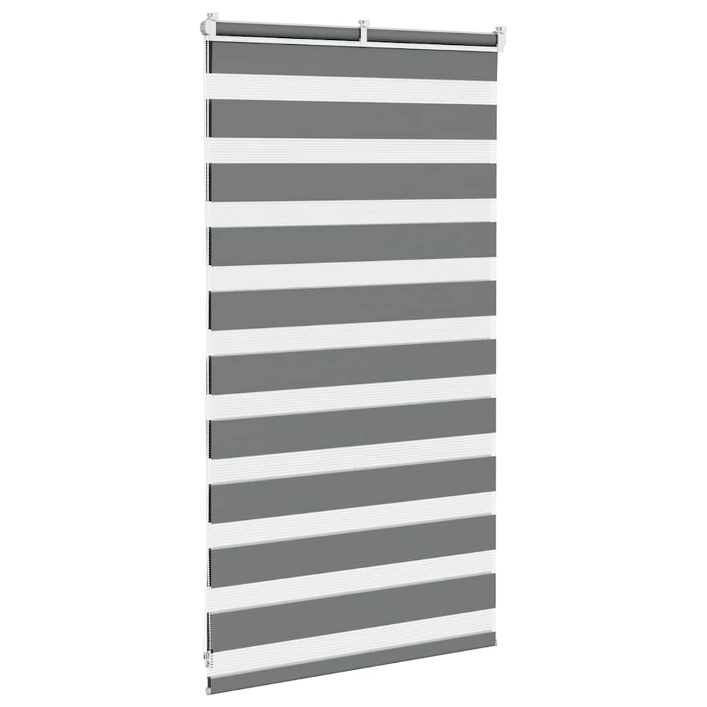 Zebra Blind Dark Grey 75x100 cm Fabric Width 70.9 cm Polyester