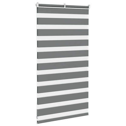 Zebra Blind Dark Grey 85x100 cm Fabric Width 80.9 cm Polyester