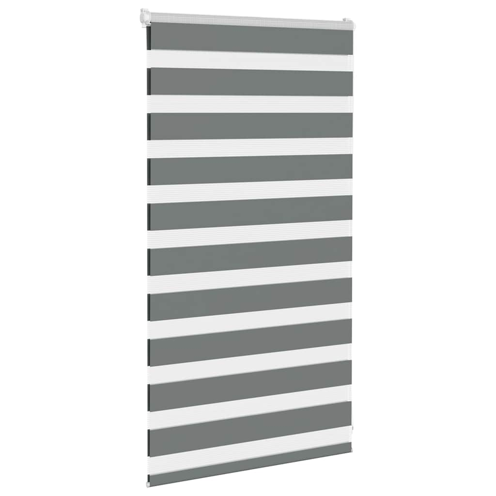 Zebra Blind Dark Grey 90x100 cm Fabric Width 85.9 cm Polyester