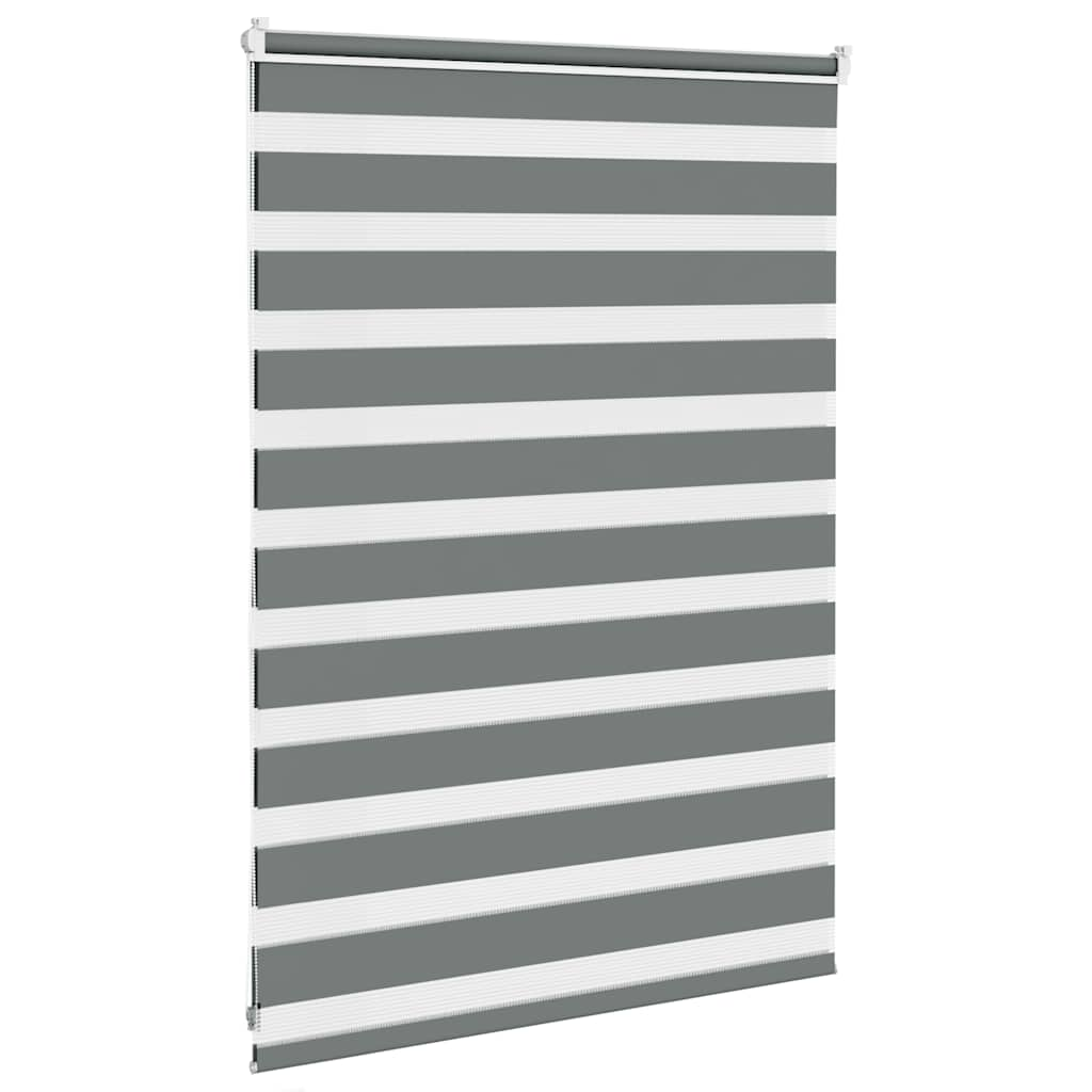 Zebra Blind Dark Grey 115x100 cm Fabric Width 110.9 cm Polyester