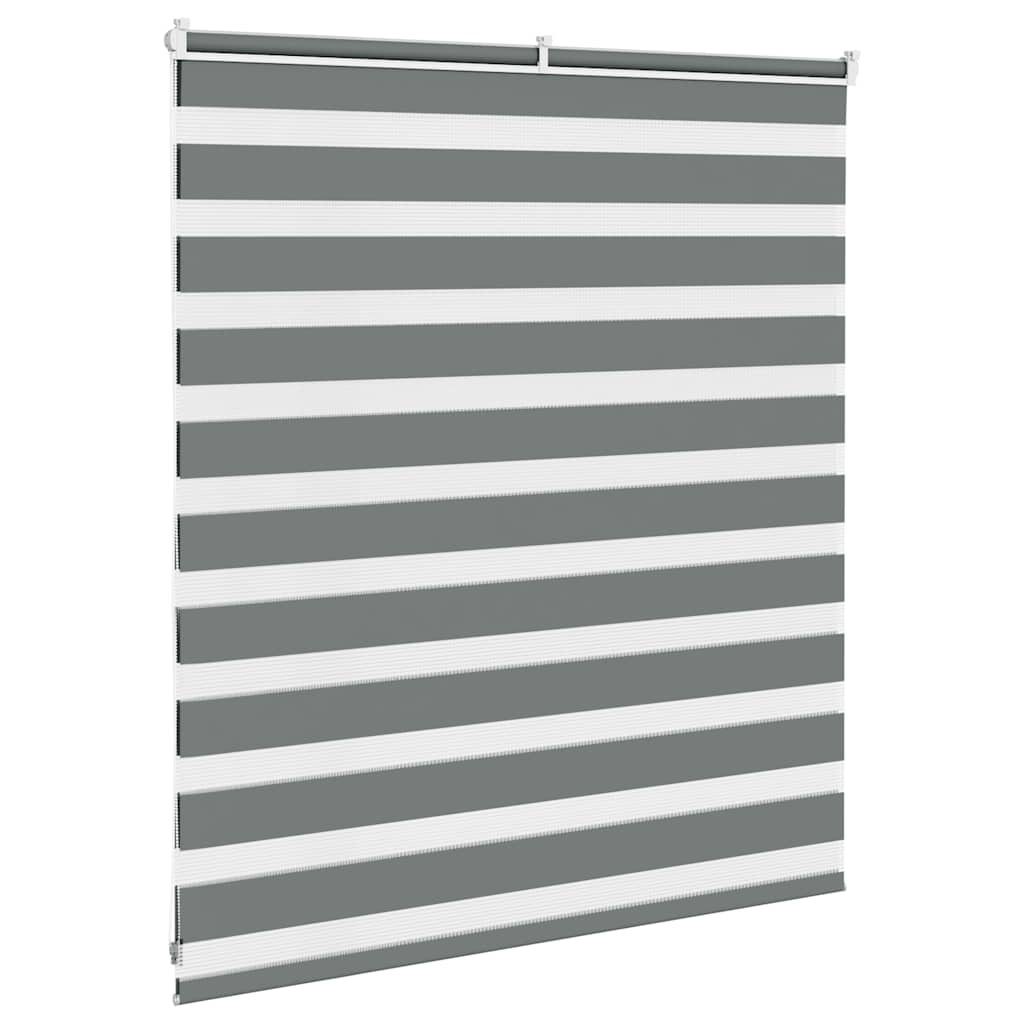 Zebra Blind Dark Grey 125x100 cm Fabric Width 120.9 cm Polyester