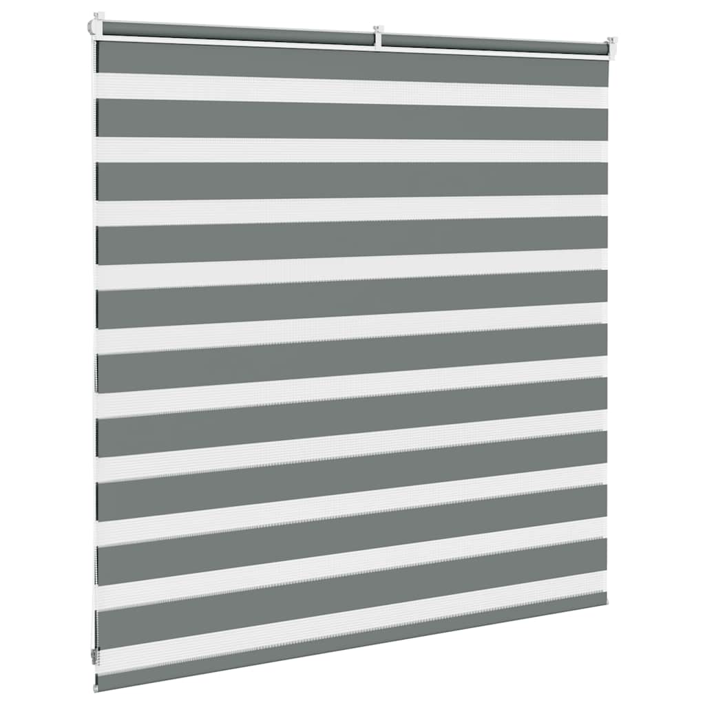 Zebra Blind Dark Grey 140x100 cm Fabric Width 135.9 cm Polyester