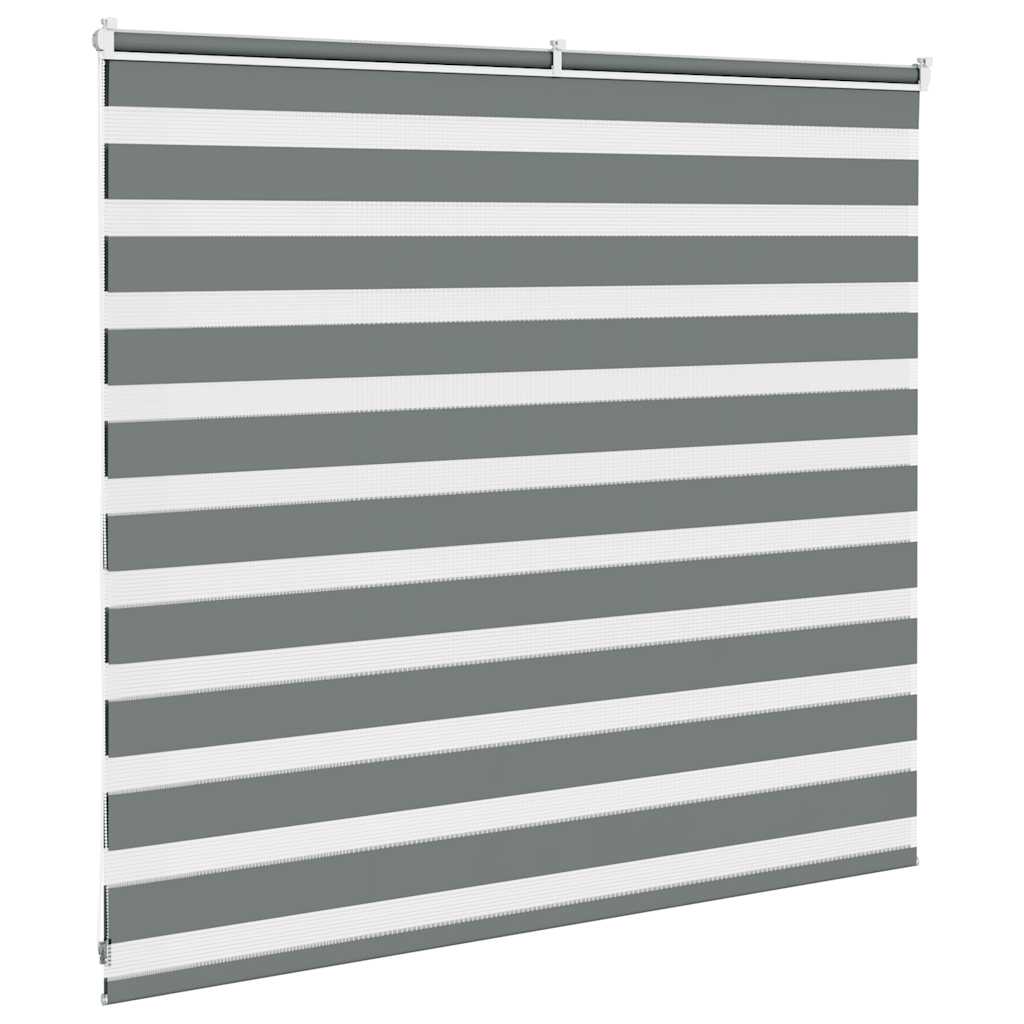 Zebra Blind Dark Grey 160x100 cm Fabric Width 155.9 cm Polyester