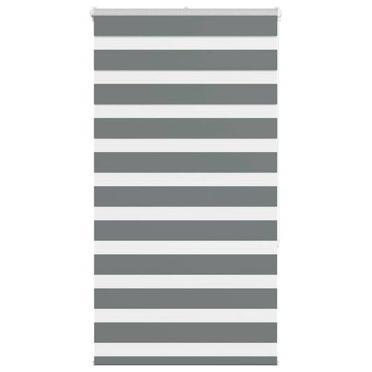 Zebra Blind Dark Grey 75x150 cm Fabric Width 70.9 cm Polyester