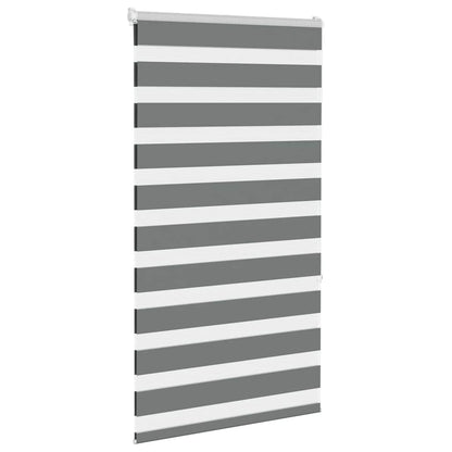 Zebra Blind Dark Grey 75x150 cm Fabric Width 70.9 cm Polyester