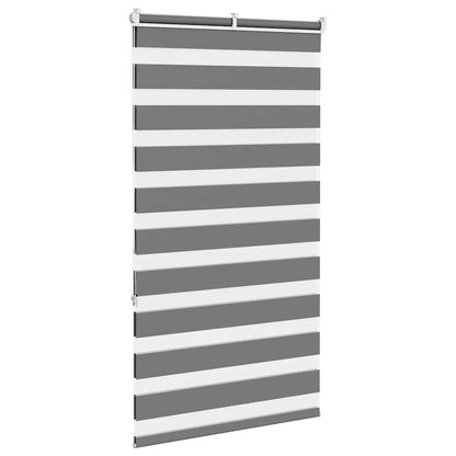 Zebra Blind Dark Grey 80x150 cm Fabric Width 75.9 cm Polyester