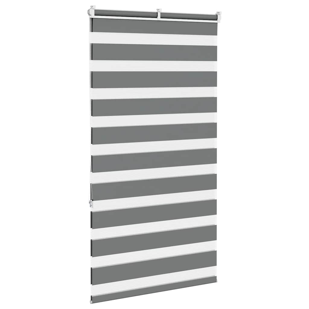 Zebra Blind Dark Grey 85x150 cm Fabric Width 80.9 cm Polyester